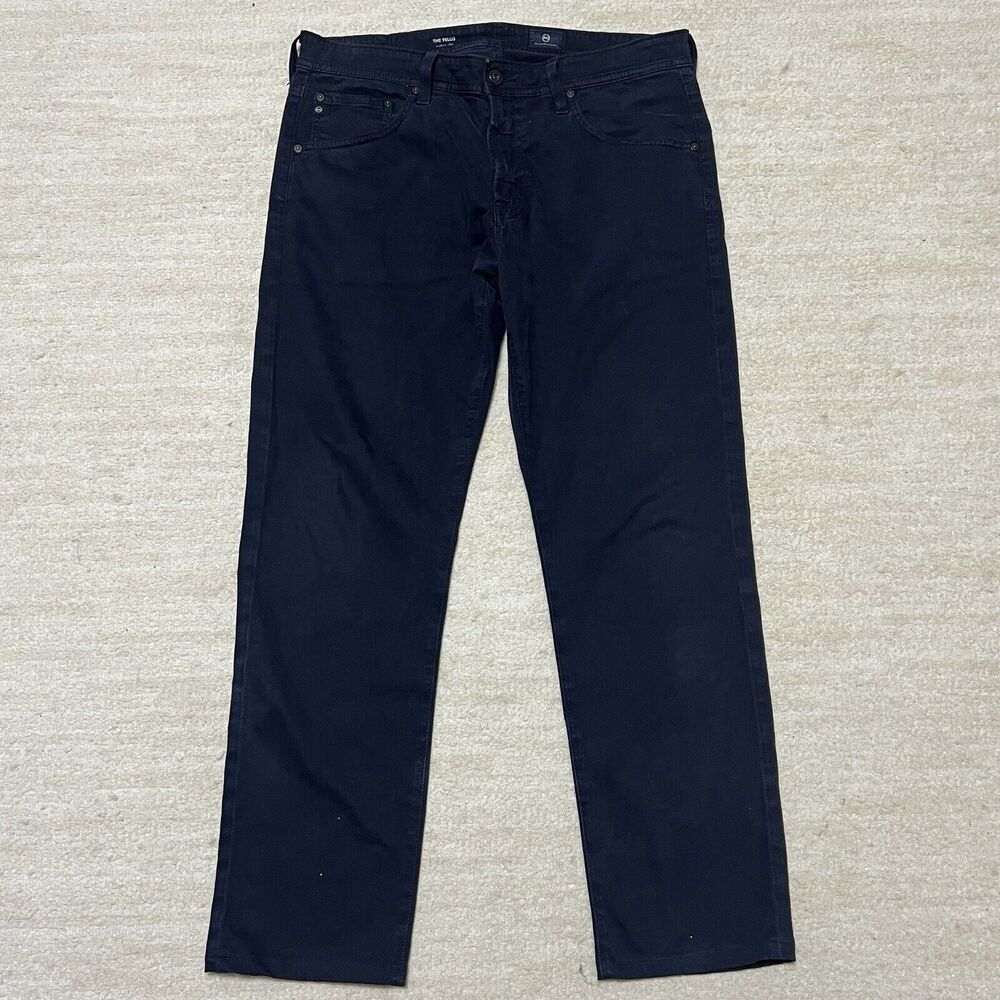 AG Adriano Goldschmied Pants Mens The Tellis Modern Slim Navy Blue Jeans 34x28.5